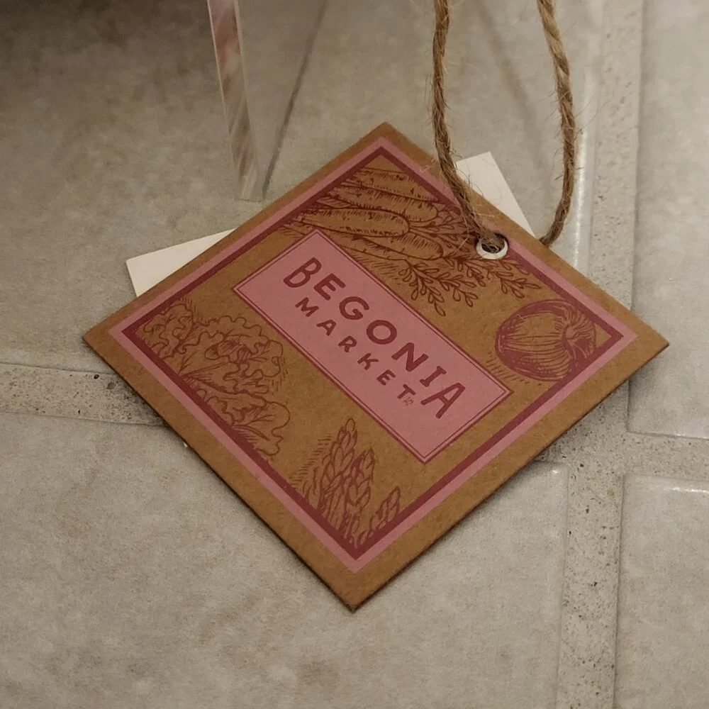 Light Colored Begonia Market Top Hat with Bunny Ears - Picture 6 of 8